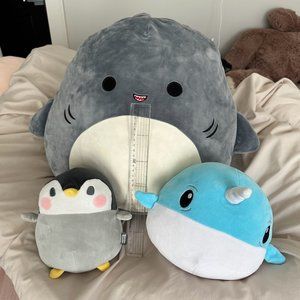 3 squishmallow plushies
